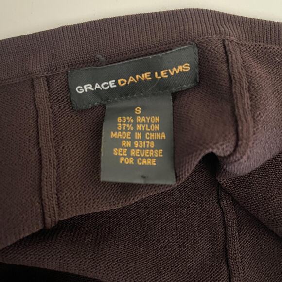 Brown nylon midi skirt - Picture 4 of 4